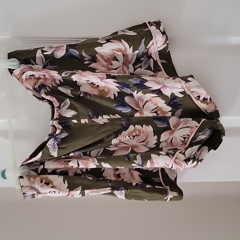 Nwt New Stars Above Beautifully Spft Green Floral Pajamas Set Large - Picture 5 of 8